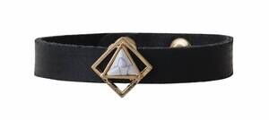 NEW MOST WANTED women's triangle marble stone bracelet in black